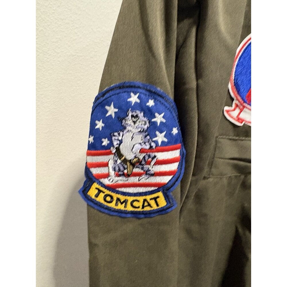Top Gun Flight Suit Costume Men Adult Large/Xl Spirit Halloween - Picture 3 of 11